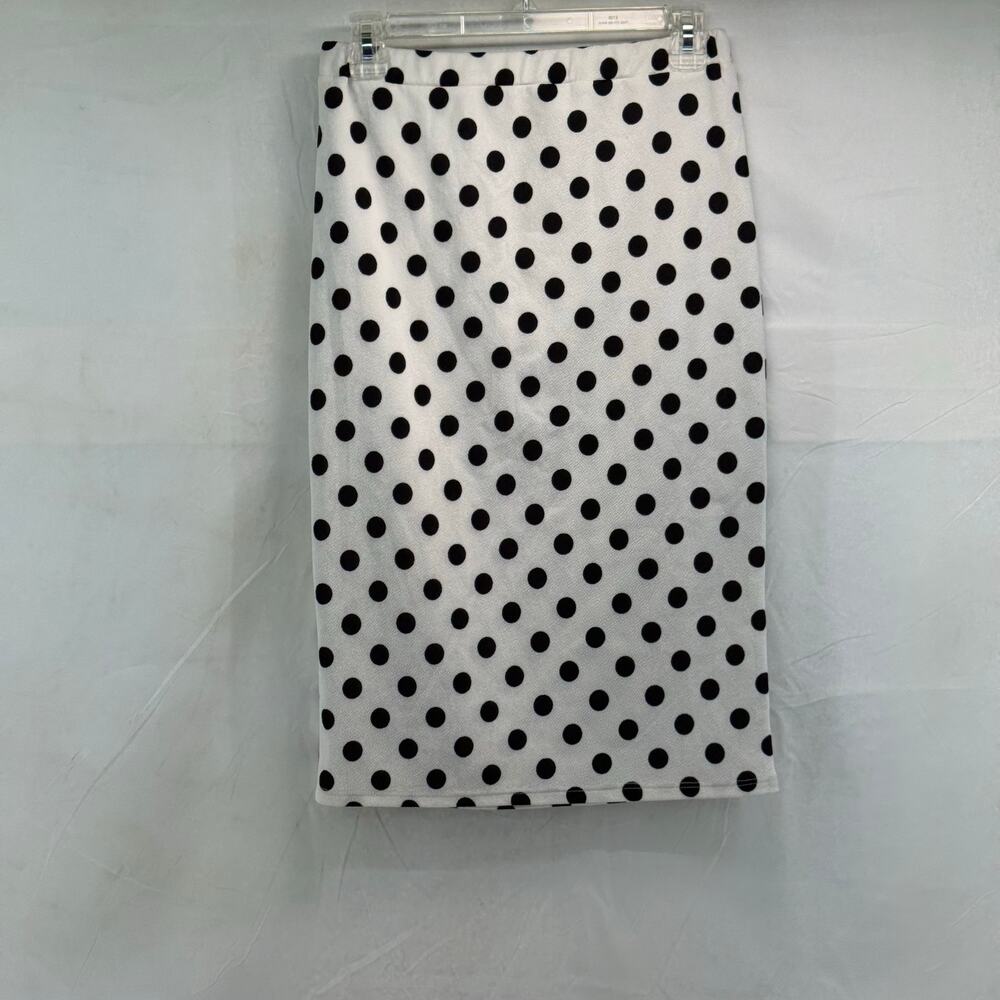 Moa women’s 1XL office or casuel polkadot stretchy pencil skirt